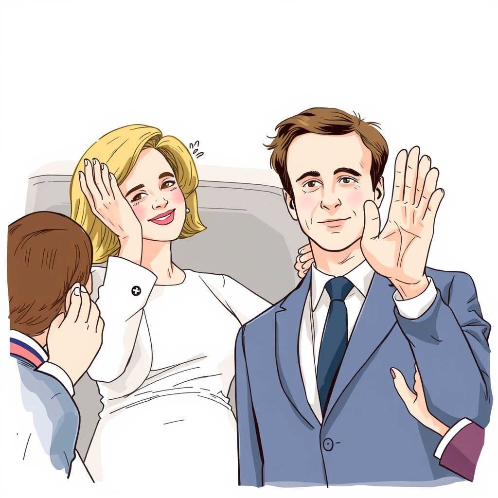 Macron Shoved by Wife on Camera