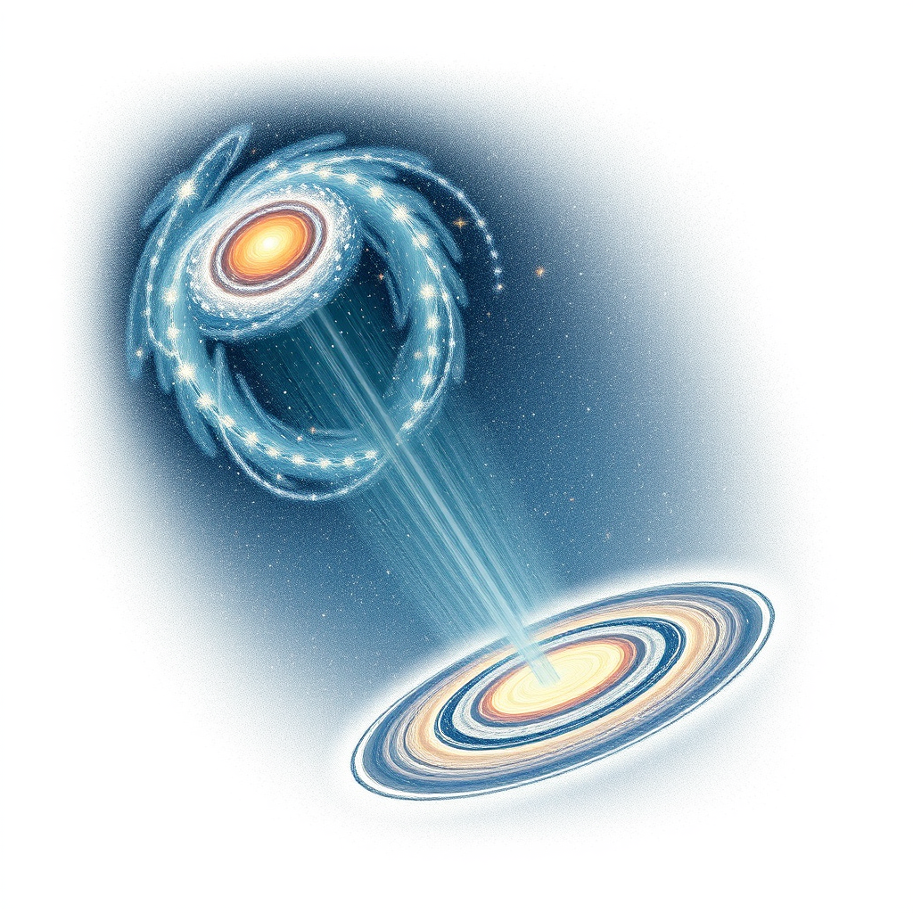 Neighboring Galaxy Ripped Apart by Gravitational Forces
