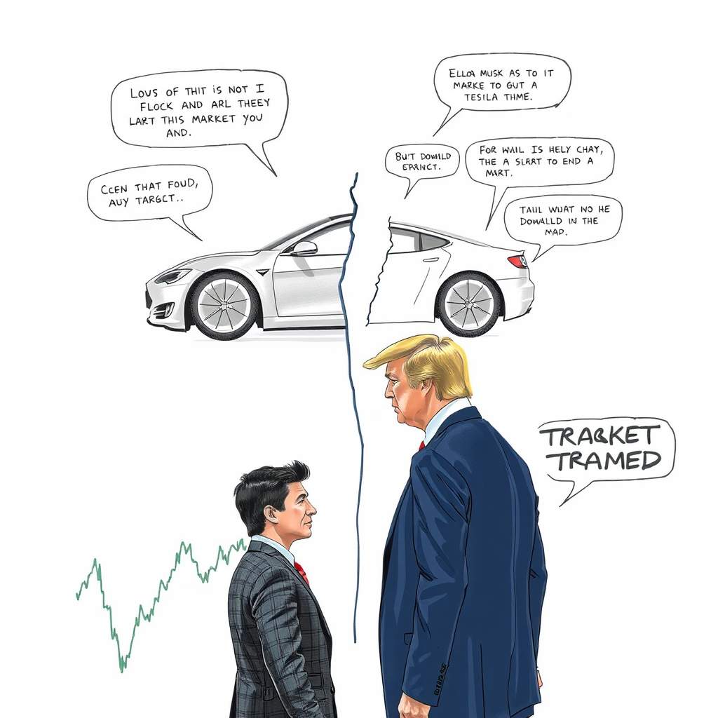 Tesla Stock Plunges as Musk and Trump Clash