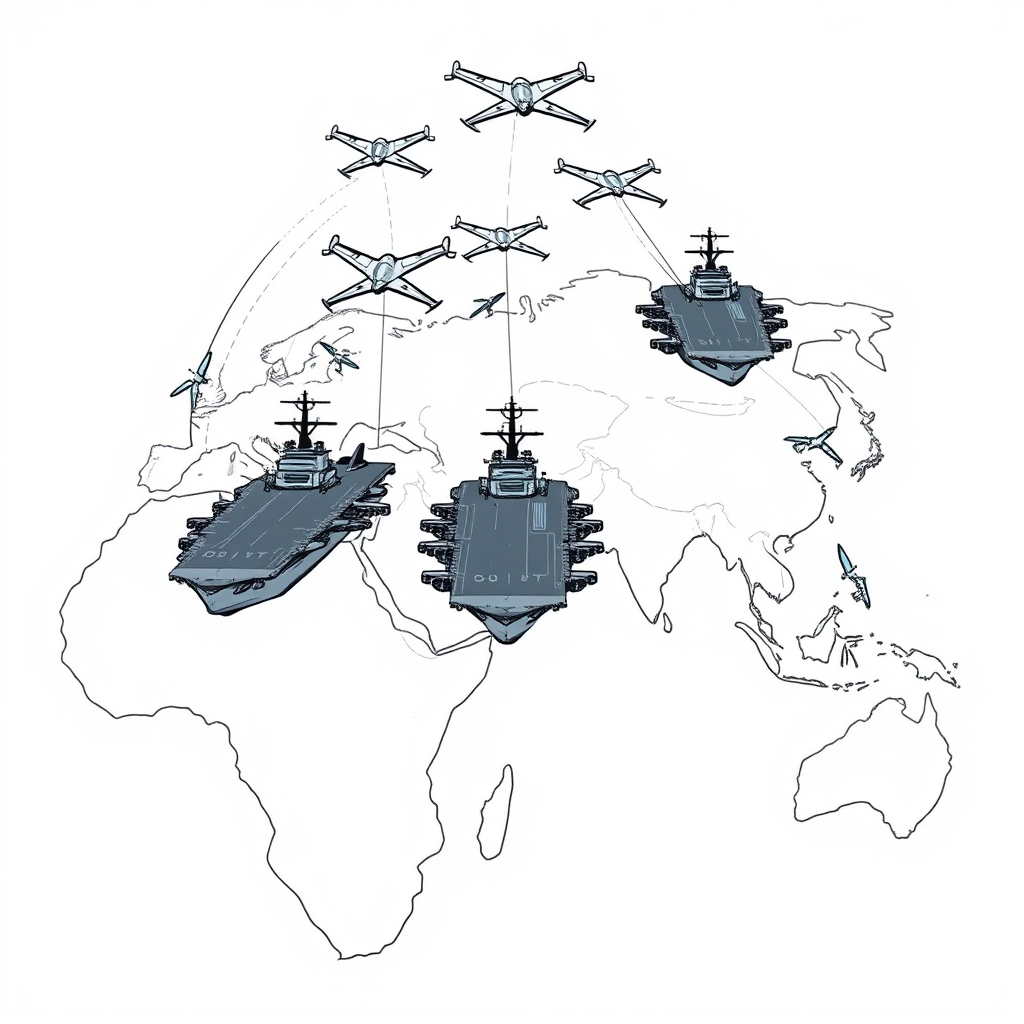 US Military Buildup: Bombers and Carriers Deployed